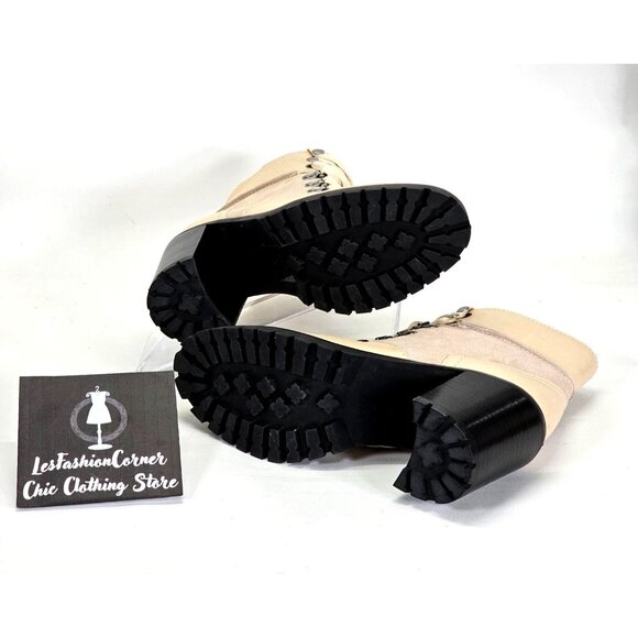 NWOB Frye and Co. Women's Beige Suede Rayner Hiker Casual Dress Boots Sz 7M 1772 - Picture 6 of 13